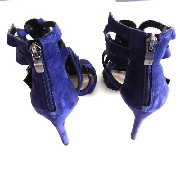 Dark Purple Suede  Vince Camuto Gladiator Sandals, Heels, 7-7.5, 4" Heel - Picture 6 of 12